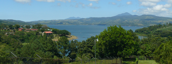 San Luis Cove and the lake beyond provide beautiful vistas from the Arenal Country Club.
